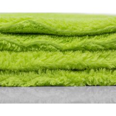 Edgeless superfluff 550 GSM 40x40cm microfiber cloth green