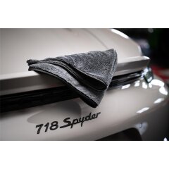 Gyeon Q²M WetCoat 500 ml + Mikrofasertrockentuch 40x40cm + 50x80cm, 1000 GSM, dunkel grau