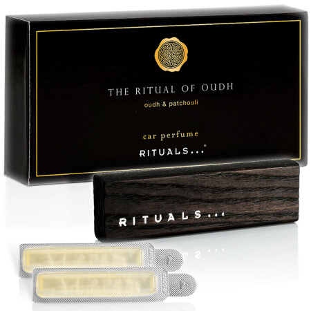 Rituals Car Perfume - Car perfume 2x 3 gr + wooden holder - RITUAL OF OUDH
