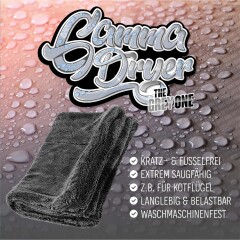 Nuke Guys - Gamma Dryer L - Mikrofaser Trockentuch  - 1400 GSM - grau 40 x 60 cm