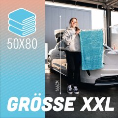 Nuke Guys - Gamma Dryer XXL - Mikrofibrowa ściereczka do suszenia - 1400 GSM - niebieska 50 x 80 cm