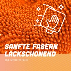 Nuke Guys - Gamma Dryer XXL - Mikrofaser Trockentuch  - 1400 GSM - orange 50 x 80 cm