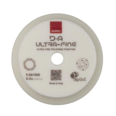 Rupes BigFoot D-A Polierschwamm Ultrafine Weiß 130-150mm