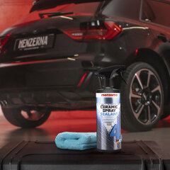 Menzerna Keramikversiegelungsset - Ceramic Spray Sealant 0,5L + Microfaser Poliertuch Superplüsch 550GSM