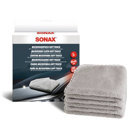 Sonax Chiffon Microfibre doux toucher pack de 3