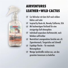 Sonax AirVentures Parfum Voiture Cuir+Cactus Sauvage 300 ml